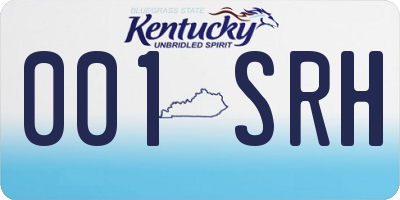 KY license plate 001SRH