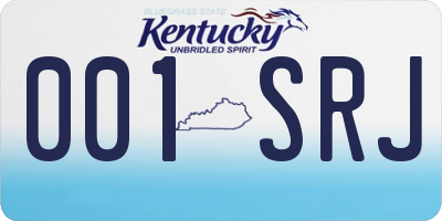 KY license plate 001SRJ