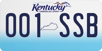 KY license plate 001SSB