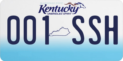 KY license plate 001SSH