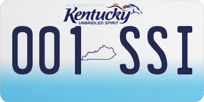 KY license plate 001SSI