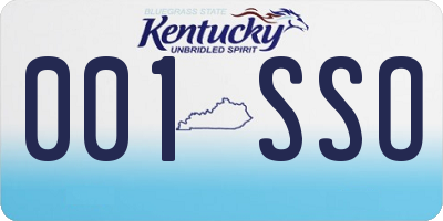 KY license plate 001SSO