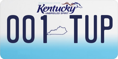 KY license plate 001TUP