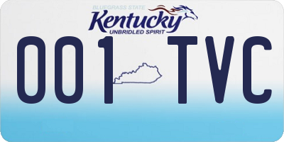 KY license plate 001TVC