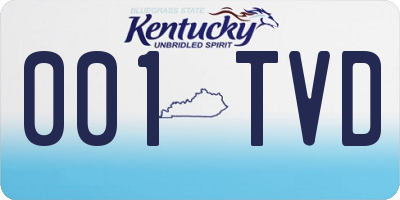 KY license plate 001TVD