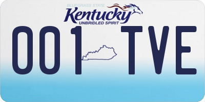 KY license plate 001TVE