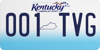 KY license plate 001TVG