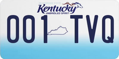 KY license plate 001TVQ