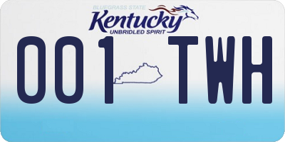 KY license plate 001TWH