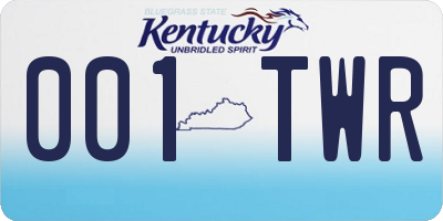KY license plate 001TWR