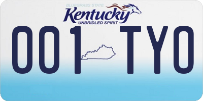 KY license plate 001TYO