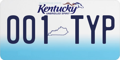 KY license plate 001TYP