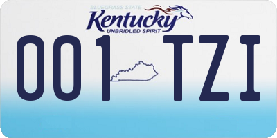 KY license plate 001TZI