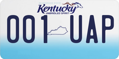 KY license plate 001UAP