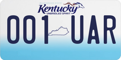 KY license plate 001UAR