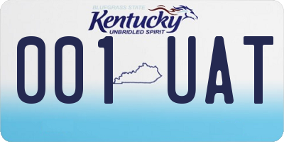 KY license plate 001UAT