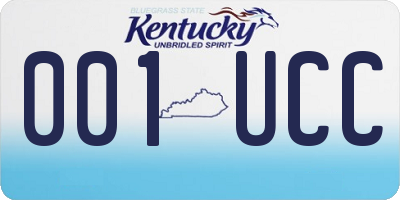 KY license plate 001UCC
