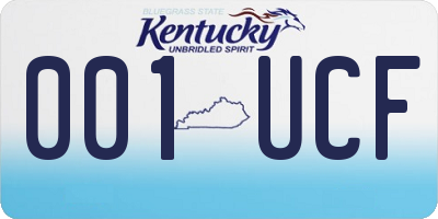 KY license plate 001UCF