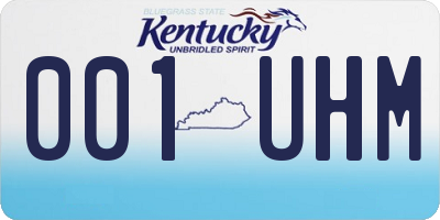 KY license plate 001UHM