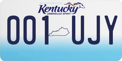 KY license plate 001UJY