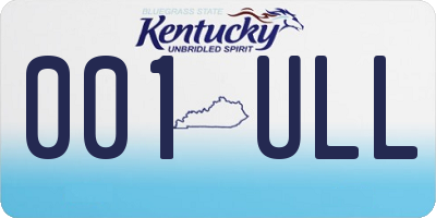 KY license plate 001ULL