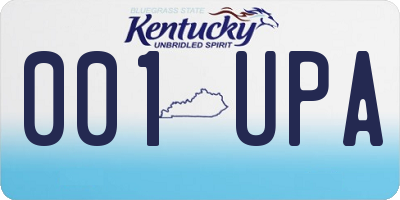 KY license plate 001UPA