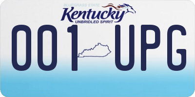 KY license plate 001UPG