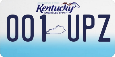 KY license plate 001UPZ