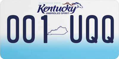 KY license plate 001UQQ