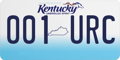 KY license plate 001URC