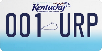 KY license plate 001URP
