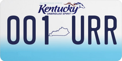 KY license plate 001URR