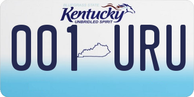KY license plate 001URU