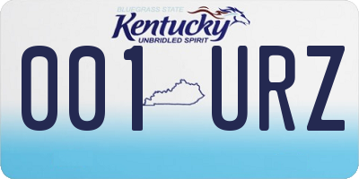 KY license plate 001URZ
