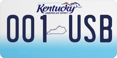 KY license plate 001USB