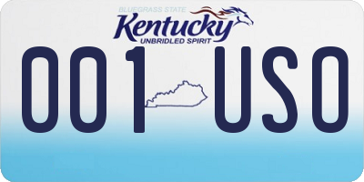 KY license plate 001USO