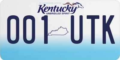 KY license plate 001UTK