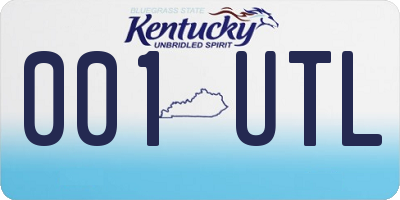 KY license plate 001UTL