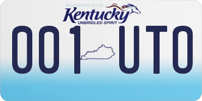 KY license plate 001UTO