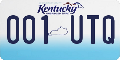 KY license plate 001UTQ