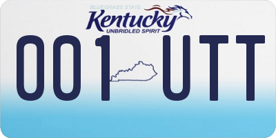 KY license plate 001UTT