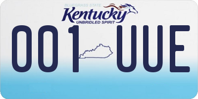 KY license plate 001UUE