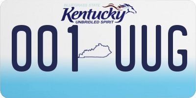 KY license plate 001UUG