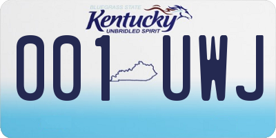 KY license plate 001UWJ