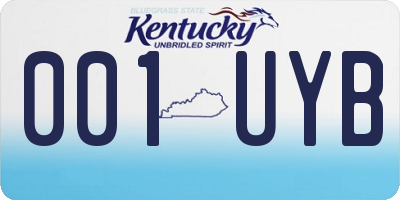 KY license plate 001UYB