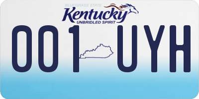 KY license plate 001UYH
