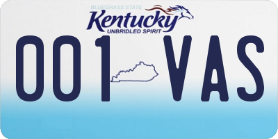 KY license plate 001VAS