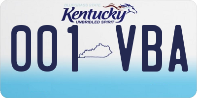 KY license plate 001VBA