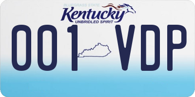 KY license plate 001VDP