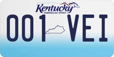 KY license plate 001VEI